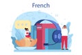 French learning concept. Language school french course. Study Royalty Free Stock Photo