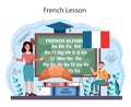 French learning concept. Language school french course. Study foreign Royalty Free Stock Photo