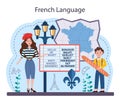 French learning concept. Language school french course. Study foreign Royalty Free Stock Photo