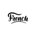 French lettering card. Typographic design Royalty Free Stock Photo