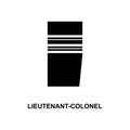 French lieutenant colonel military ranks and insignia glyph icon