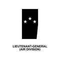 French lieutenant general air division military ranks and insignia glyph icon