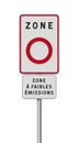 French Low Emission Zone sign