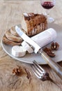 French lunch: goat cheese, bread and wineglass Royalty Free Stock Photo