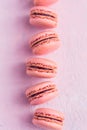 French macaroon cake. Macaroons on white background Royalty Free Stock Photo