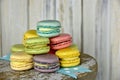 French macaroon on ribbon