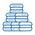 french macaroons doodle icon hand drawn illustration