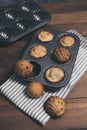 French madeleines with beurre noisette and chocolate