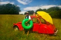 French man going to the beach Royalty Free Stock Photo