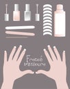 French manicure kit Royalty Free Stock Photo