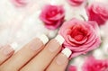 French manicure. Royalty Free Stock Photo