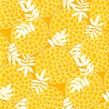 French marigold hand drawn seamless pattern