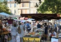 Holiday makers at a French market