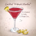 French Martini cocktail Royalty Free Stock Photo