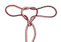 French masthead knot tied on synthetic rope Royalty Free Stock Photo