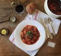 French meal beef and carrots Royalty Free Stock Photo