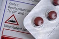 French medication contraindicated for driving a vehicle