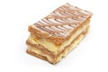 French mille-feuille cake closeup Royalty Free Stock Photo