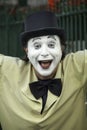 French Mime with a joyful expression Royalty Free Stock Photo