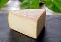 French Morbier cheese on a slate plate Royalty Free Stock Photo