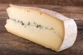 French morbier cheese Royalty Free Stock Photo