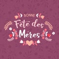 French Mothers Day card of flower spring quote