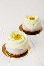 French mousse entremet with chocolate velour