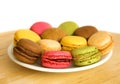 French multicolored macaroon cookies