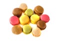 French multicolored macaroon cookies