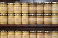 French mustard jars Royalty Free Stock Photo