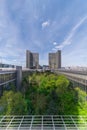 French national library towers and the rain forest Royalty Free Stock Photo