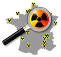 French nuclear energy, map