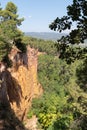 French ochres valley in the nature park of Luberon Royalty Free Stock Photo