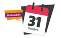 French 31 october calendar