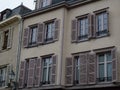 French old houses with window inserts