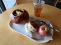 French Onion soup in a bread bowl