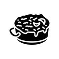 french onion soup cuisine glyph icon vector illustration