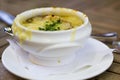French Onion Soup GratinÃÂ©e Royalty Free Stock Photo