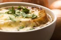 French onion soup with ingredients Royalty Free Stock Photo