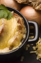 French onion soup with ingredients Royalty Free Stock Photo