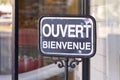 French outdoor open sign