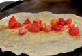 French pancake with strawberries