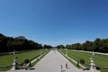 The French park of Schloss Nymphenburg, the castle of the Nymphs. Royalty Free Stock Photo