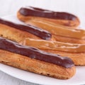 French pastry, eclair Royalty Free Stock Photo