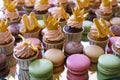 French pastry makaron. Selective focus. Royalty Free Stock Photo