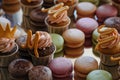 French pastry makaron. Selective focus. Royalty Free Stock Photo