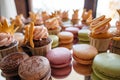 French pastry makaron. Selective focus. Royalty Free Stock Photo