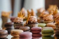 French pastry makaron. Selective focus. Royalty Free Stock Photo
