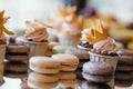 French pastry makaron. Selective focus. Royalty Free Stock Photo