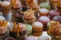 French pastry makaron. Selective focus. Royalty Free Stock Photo